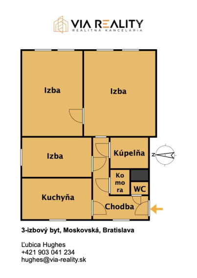 PREDANÉ 3-izbový byt v centre, predaj, Bratislava - Staré Mesto