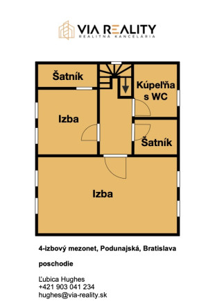 4-izbový mezonet s garážou, pivnicou a balkónom, Podunajská ul., Bratislava – Podunajské Biskupice - fotografia 35